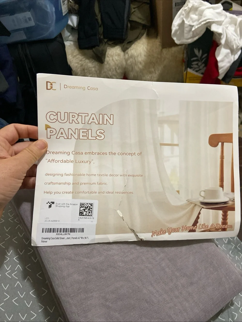 Dreaming Casa Curtain 2 Panels Gray 42 X 96”